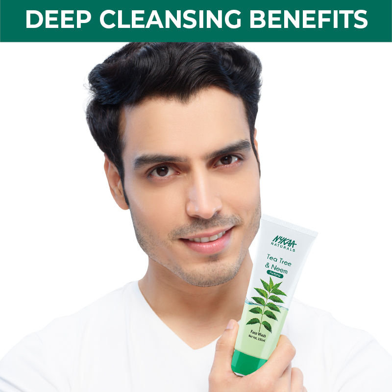 Nykaa Tea Tree & Neem Face Wash 100 ml | Tea Tree & Neem | Purifying | Deep Cleansing | For Acne Free & Healthy Skin | For Men & Women | For All Skin Type, Pack of 1 Nykaa Tea Tree & Neem Face Wash 100 ml | Tea Tree & Neem | Purifying | Deep Cleansing | For Acne Free & Healthy Skin | For Men & Women | For All Skin Type, Pack of 1