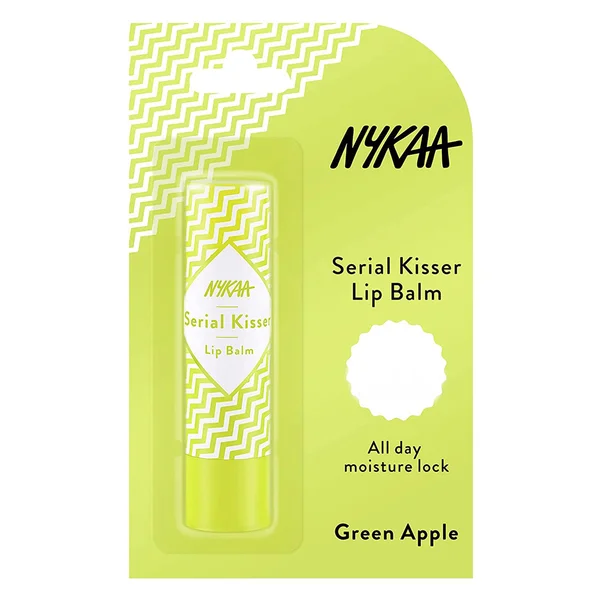 Nykaa Serial Kisser Green Apple Lip Balm, 4.5 gm, Pack of 1
