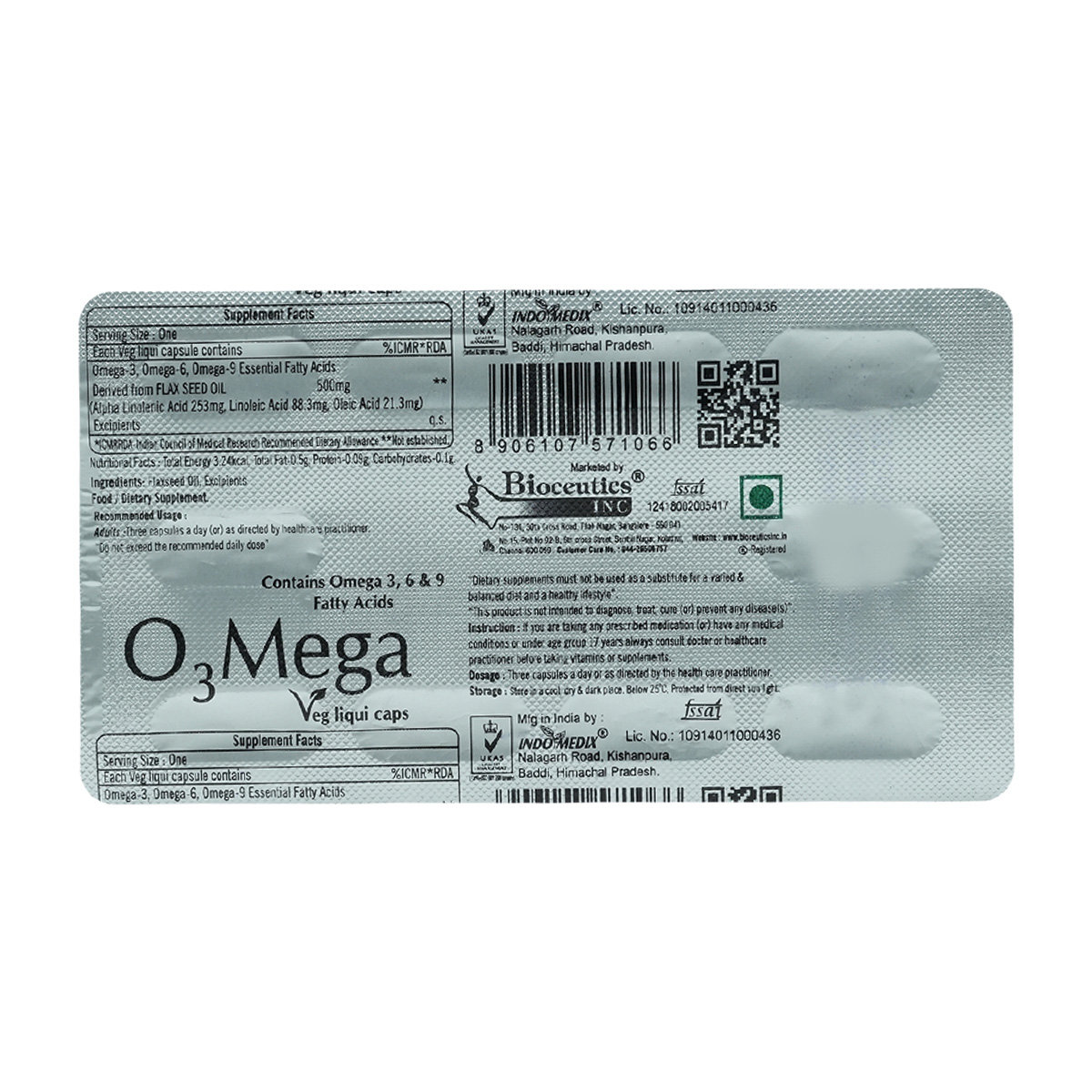 O3 Mega Veg Liqui Capsule 10's, Pack of 10 O3 Mega Veg Liqui Capsule 10's, Pack of 10