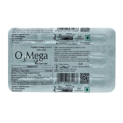 O3 Mega Veg Liqui Capsule 10's, Pack of 10