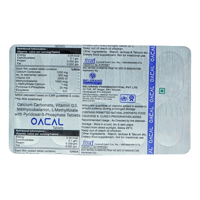 Oacal Tablet 10's, Pack of 10 TABLETS