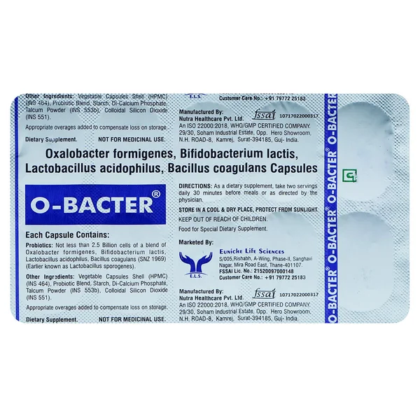O-Bacter Capsule 10's, Pack of 10