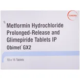 Obimet Gx 2 Tablet 15's, Pack of 15 TABLETS