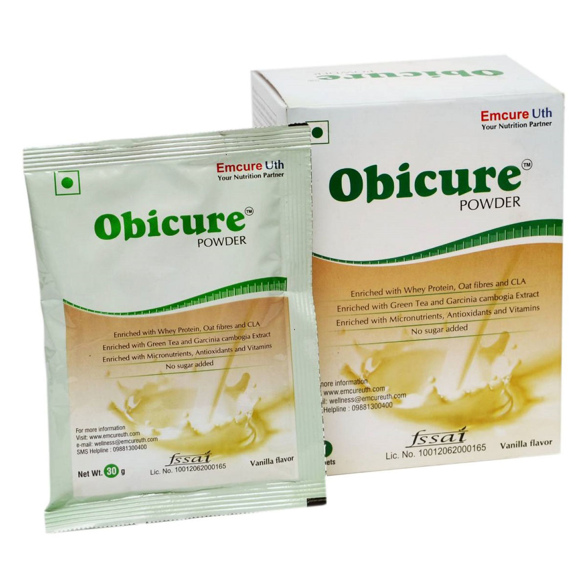 Buy Obicure Vanilla Flavour Powder, 30 gm Online