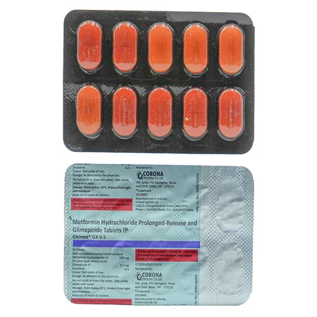 Obimet GX 0.5mg/500mg Tablet 10's
