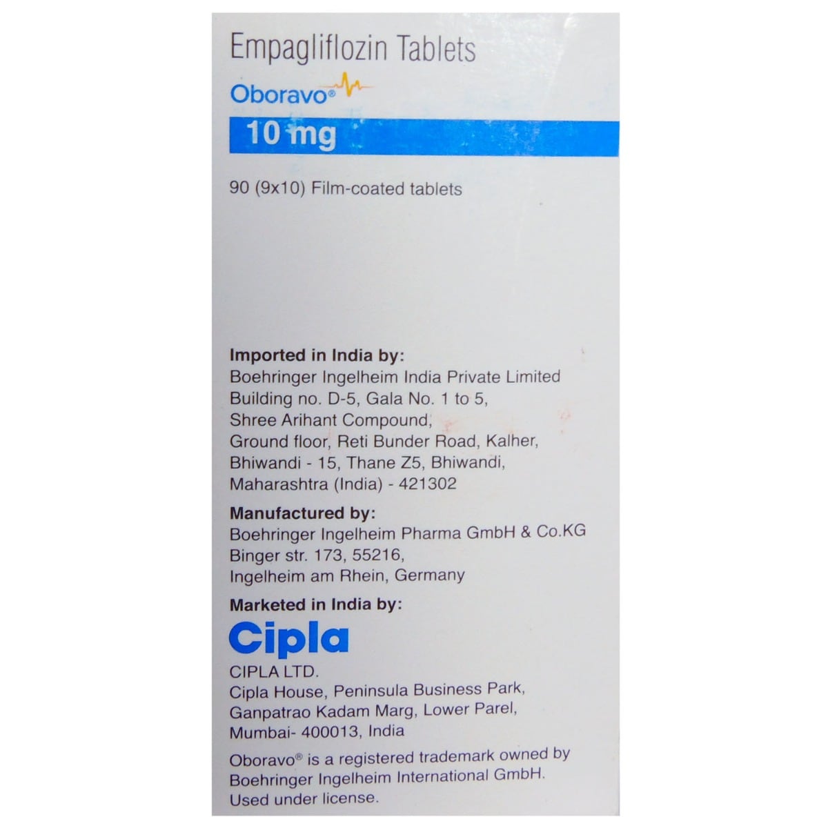 Oboravo 10 mg Tablet 10's, Pack of 10 TabletS Oboravo 10 mg Tablet 10's, Pack of 10 TabletS