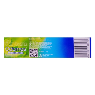 Odomos Naturals Mosquito Repellent Cream, 25 gm, Pack of 1