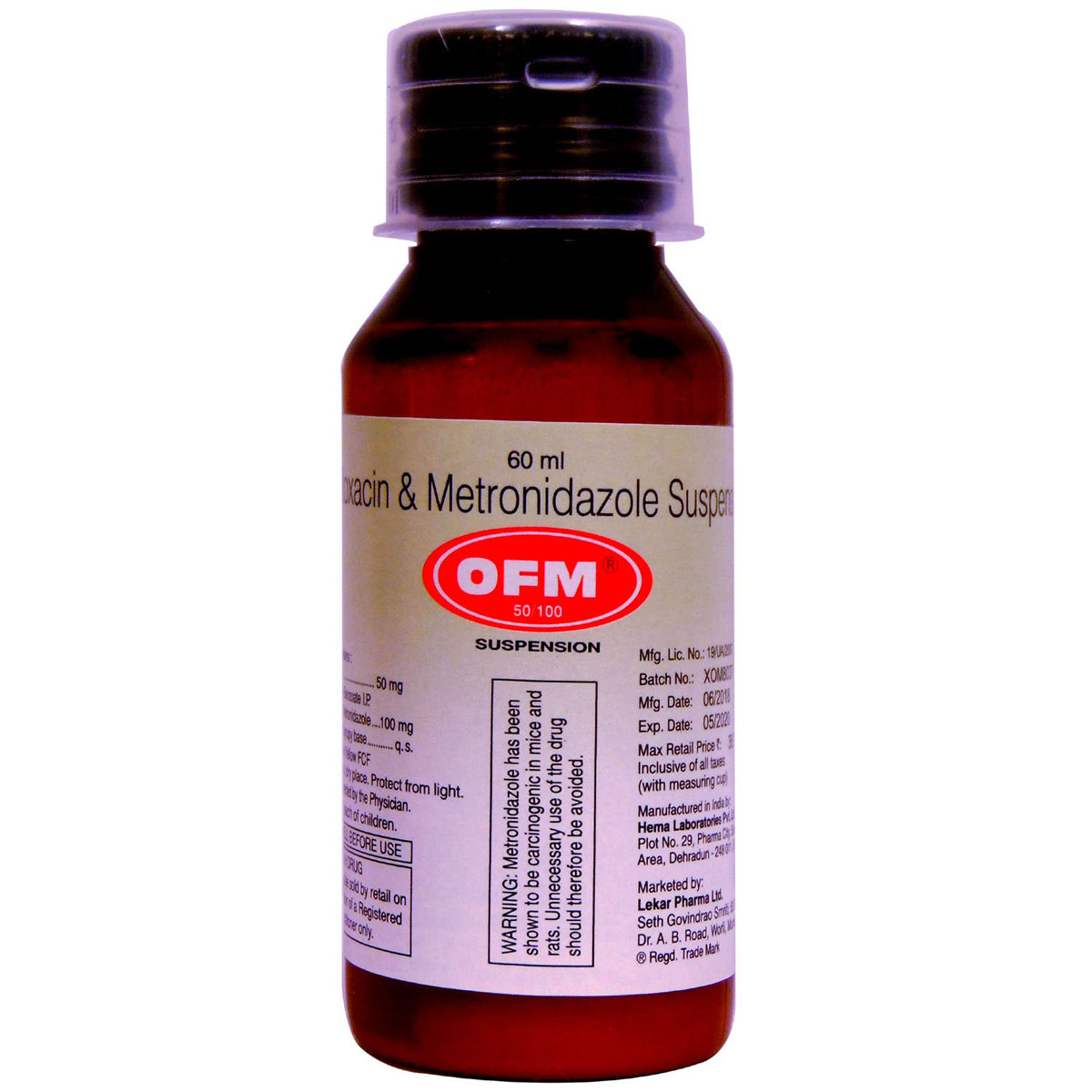 OFM 50 mg/100 mg Suspension 60 ml, Pack of 1 SUSPENSION OFM 50 mg/100 mg Suspension 60 ml, Pack of 1 SUSPENSION