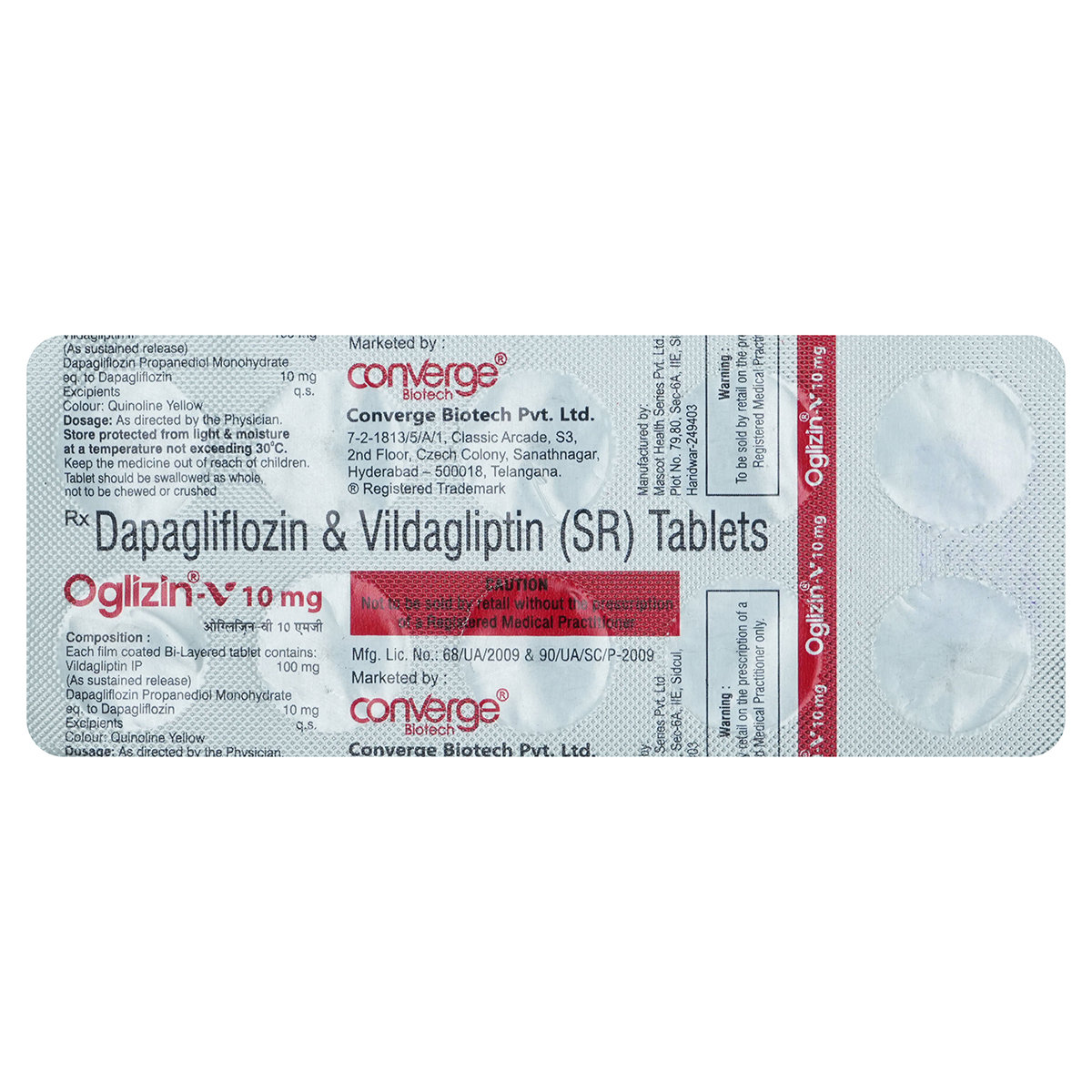 Oglizin-V 10mg Tablet 10's, Pack of 10 Oglizin-V 10mg Tablet 10's, Pack of 10