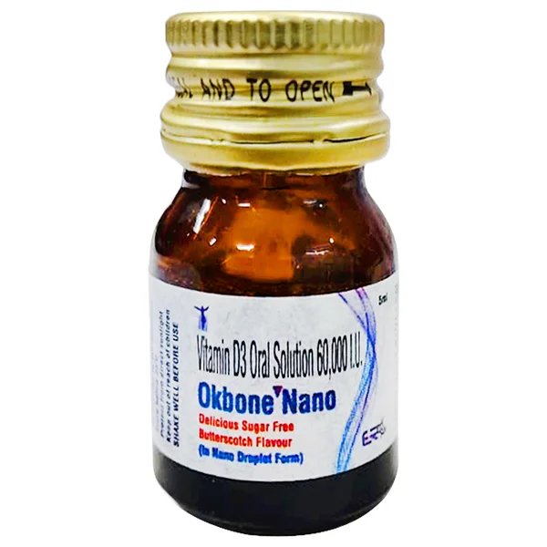 Okbone Nano Shots Sugar Free Butterscotch Flavour Oral Solution 5 ml, Pack of 1