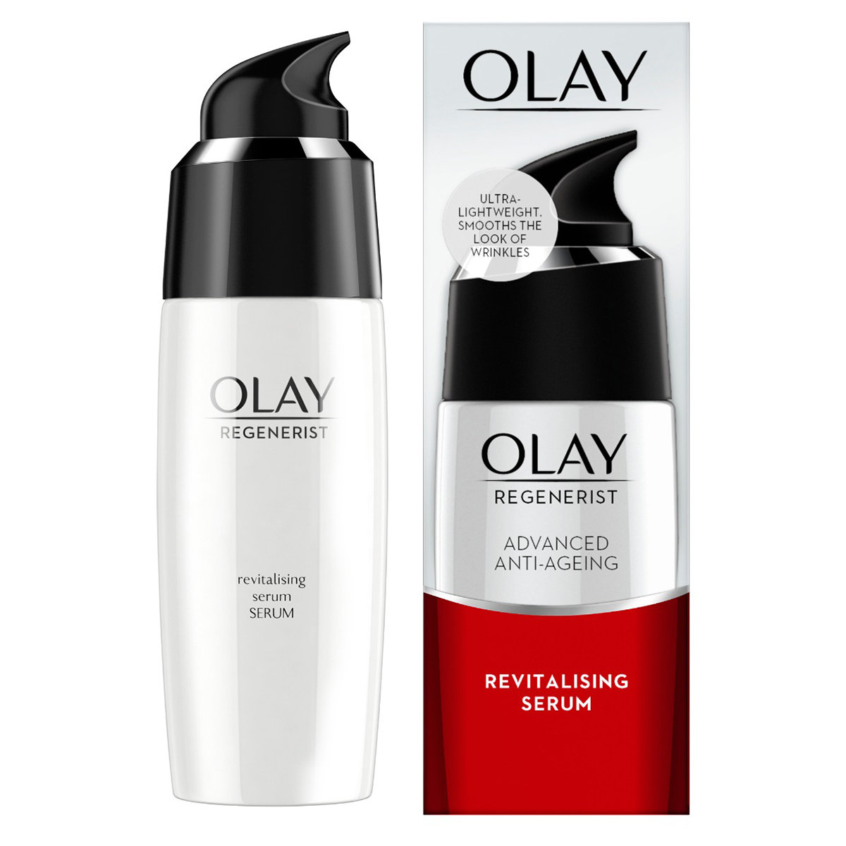 Olay Regenerist Advanced Anti-Ageing Revitalising Serum 50 ml | Niacinamide, Pentapeptides & Olive | Reduces Finelines & Wrinkles | Ultra Light Formula, Pack of 1 Olay Regenerist Advanced Anti-Ageing Revitalising Serum 50 ml | Niacinamide, Pentapeptides & Olive | Reduces Finelines & Wrinkles | Ultra Light Formula, Pack of 1