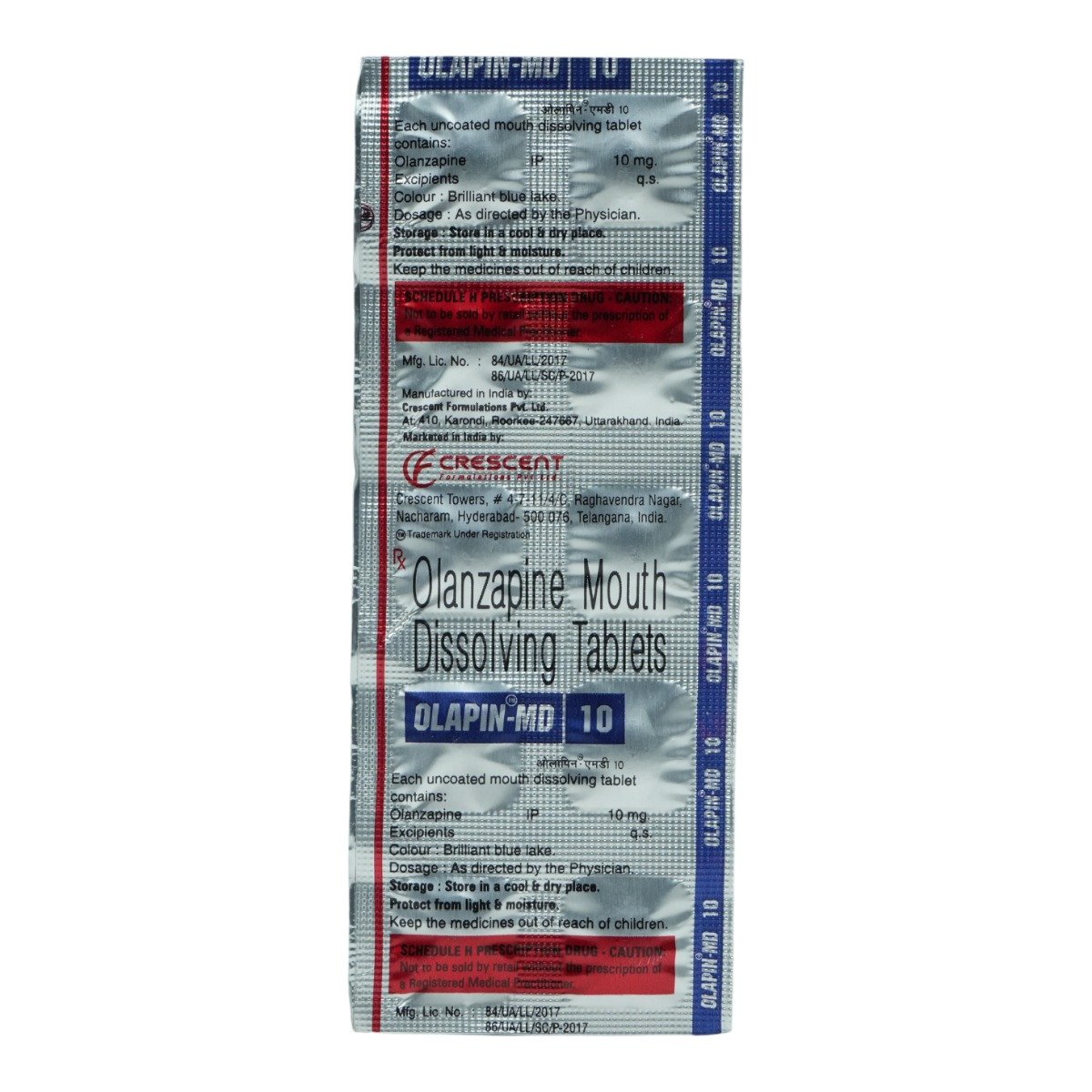 Olapin MD 10 mg Tablet 10's, Pack of 10 TABLETS Olapin MD 10 mg Tablet 10's, Pack of 10 TABLETS