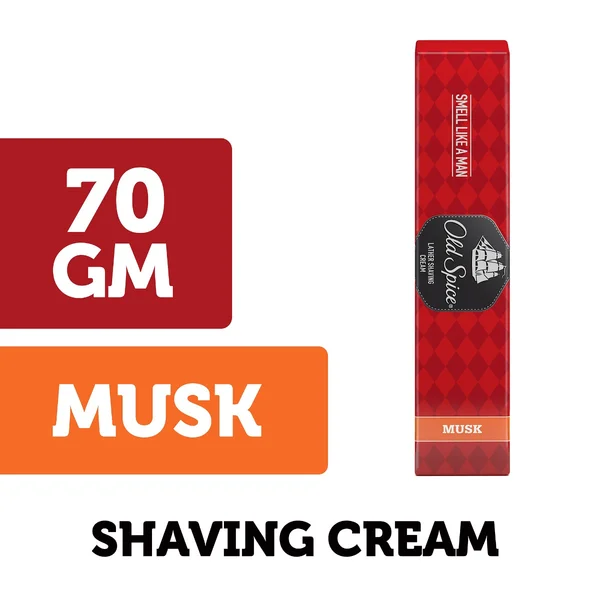 Old Spice Musk Lather Shaving Cream, 70 gm, Pack of 1