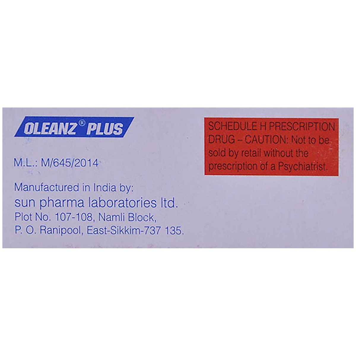 Oleanz Plus Tablet 10's, Pack of 10 TABLETS Oleanz Plus Tablet 10's, Pack of 10 TABLETS