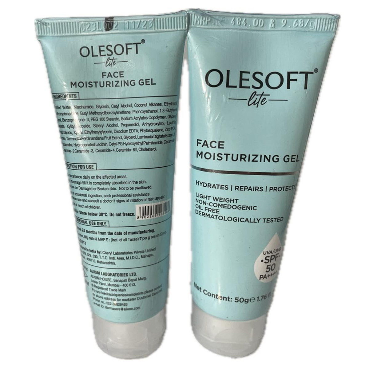 Olesoft Lite SPF 50 Pa++++ Face Moisturizing Gel 50 gm, Pack of 1 Olesoft Lite SPF 50 Pa++++ Face Moisturizing Gel 50 gm, Pack of 1