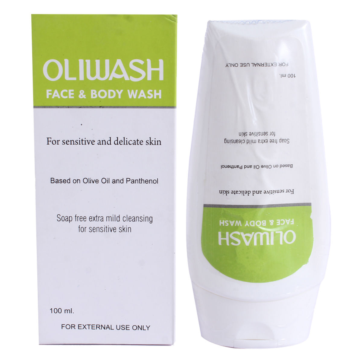 Buy Oliwash Face and Body Wash 100 ml | Olive Oil & Panthenol | Mild Cleansing | For Sensitive & Delicate Skin Online