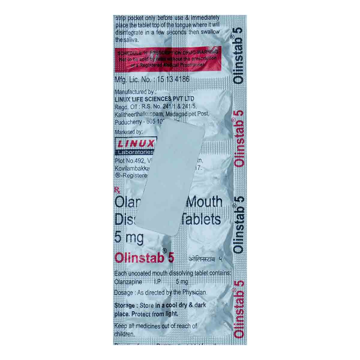 Olinstab 5 Tablet 10's, Pack of 10 TABLETS Olinstab 5 Tablet 10's, Pack of 10 TABLETS