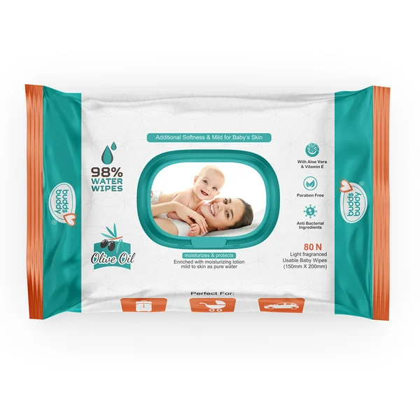 Olive Baby Wipes 80's
