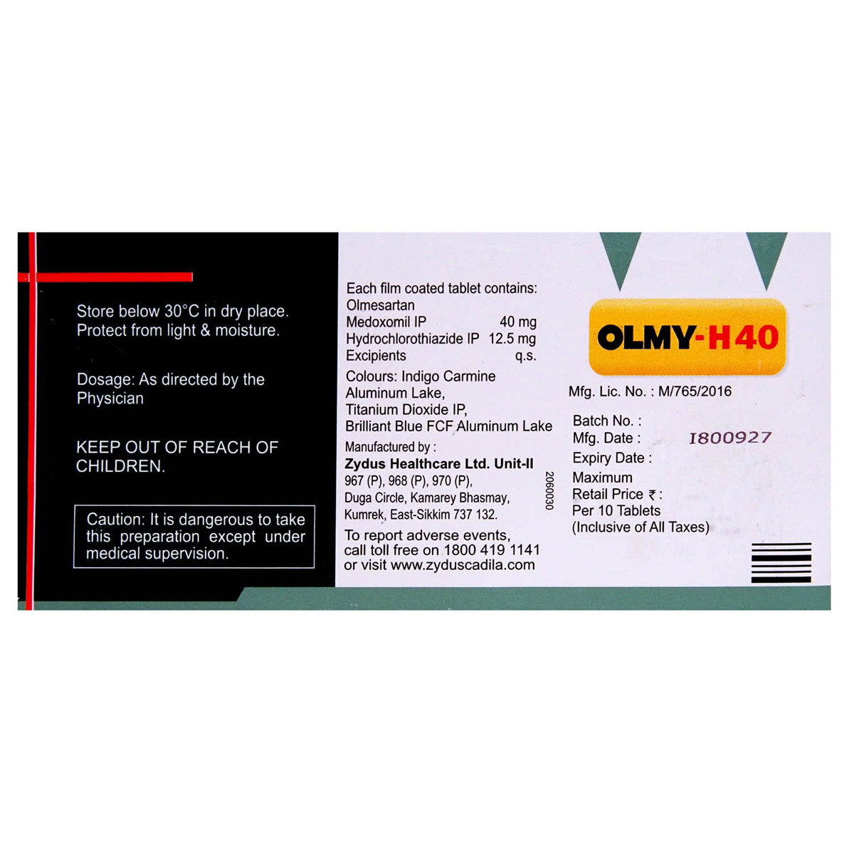 Olmy H 40 Tablet 10's, Pack of 10 TabletS Olmy H 40 Tablet 10's, Pack of 10 TabletS