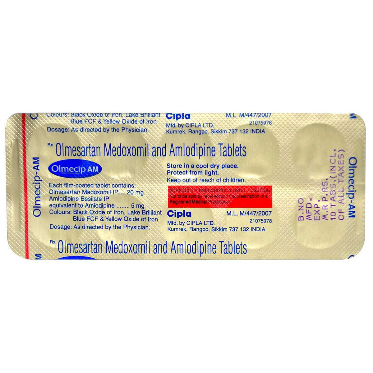 Olmecip AM Tablet 10's, Pack of 10 TABLETS Olmecip AM Tablet 10's, Pack of 10 TABLETS