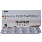 Olmat-20 AM Tablet 10's, Pack of 10 TABLETS