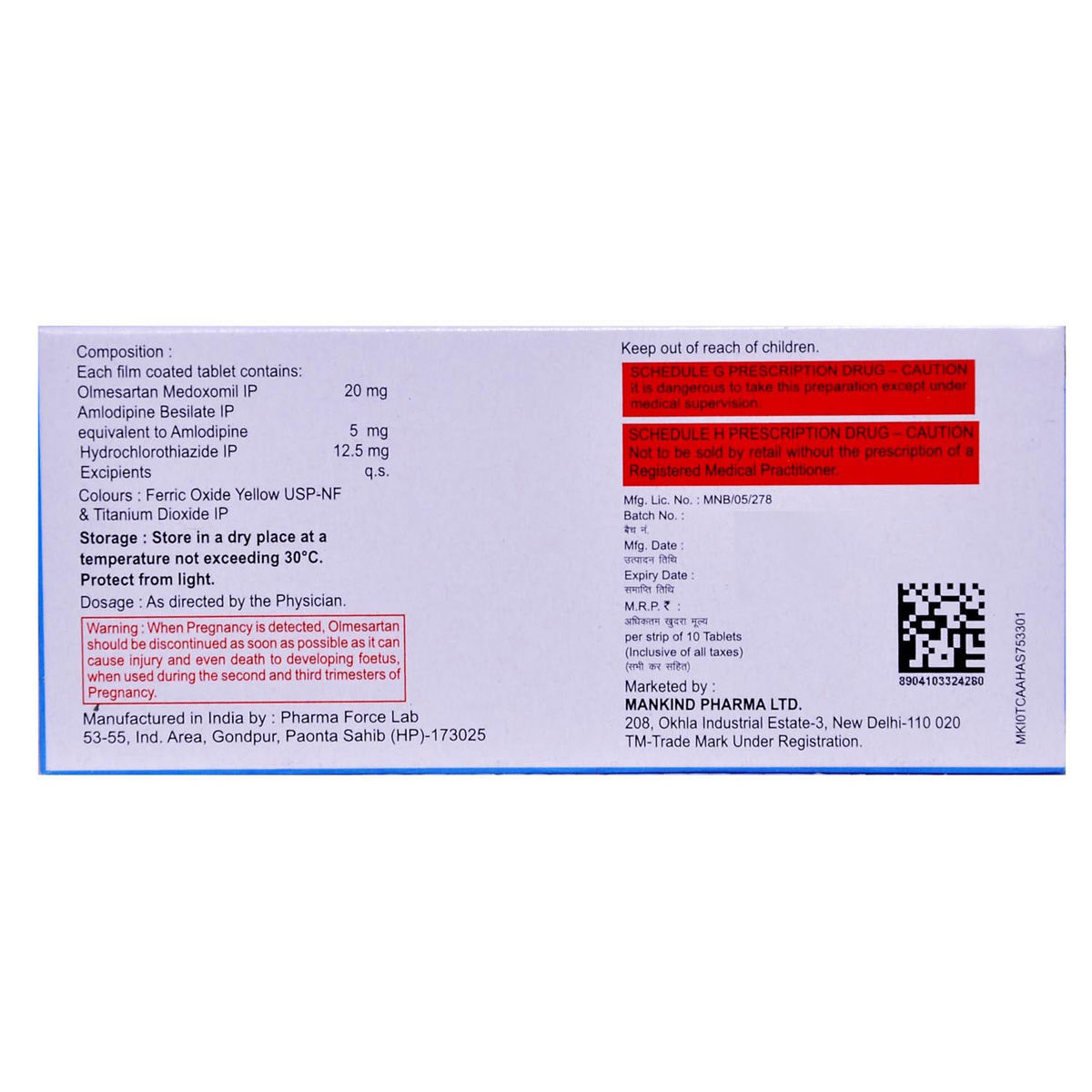 Olmetime AMH 20 Tablet 10's Price, Uses, Side Effects, Composition ...