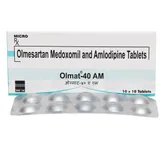 Olmat-40 AM Tablet 10's, Pack of 10 TABLETS