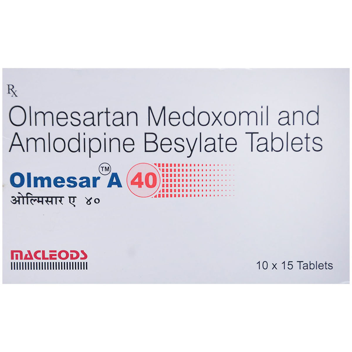 Buy Olmesar A 40 Tablet 15's Online