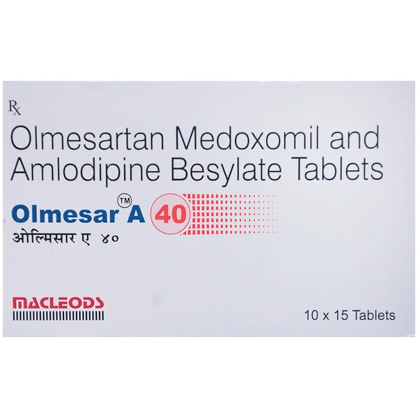 Olmesar A 40 Tablet 15's, Pack of 15 TABLETS