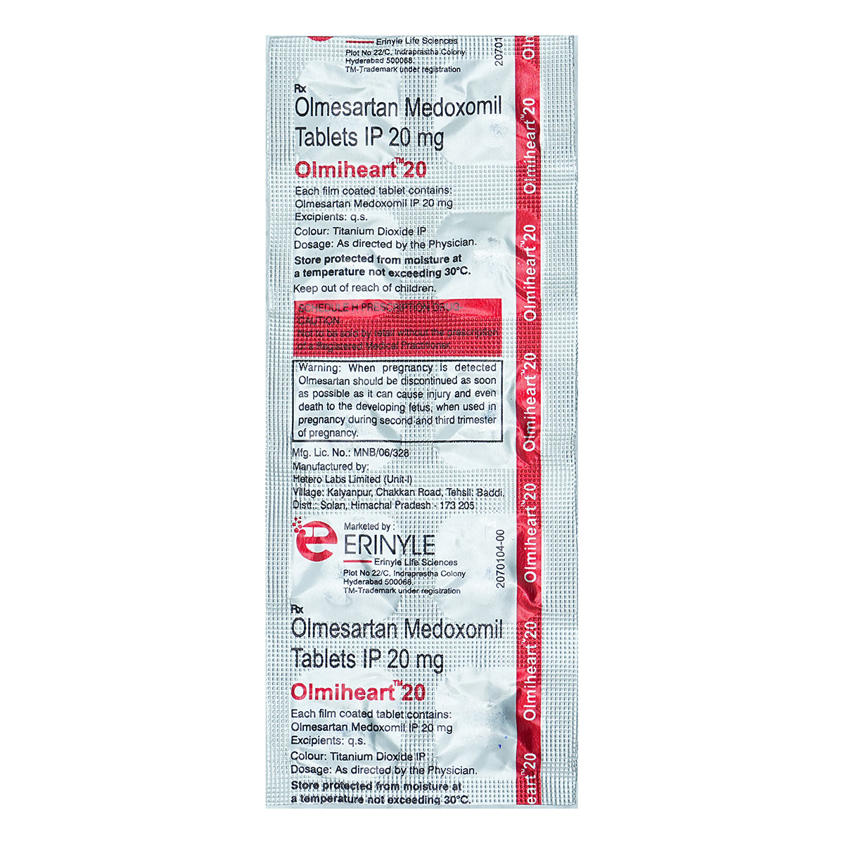 Olmiheart 20 Tablet 10's, Pack of 10 TABLETS Olmiheart 20 Tablet 10's, Pack of 10 TABLETS