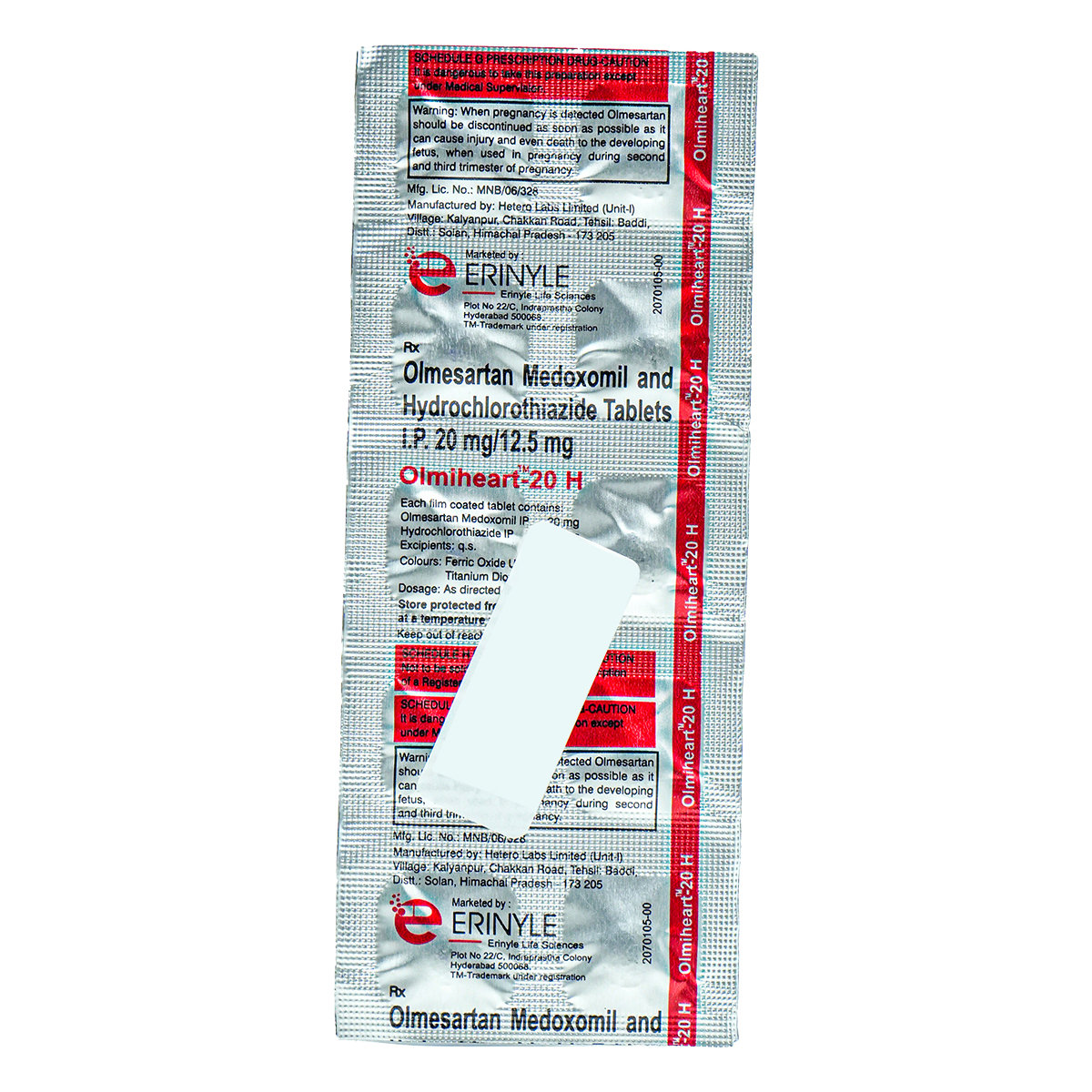 Olmiheart-20 H Tablet 10's, Pack of 10 TABLETS Olmiheart-20 H Tablet 10's, Pack of 10 TABLETS