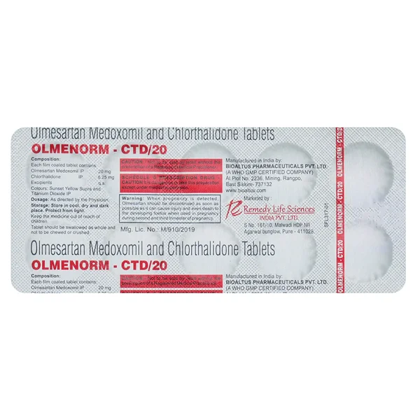 Olmenorm-CTD/20 Tablet 10's