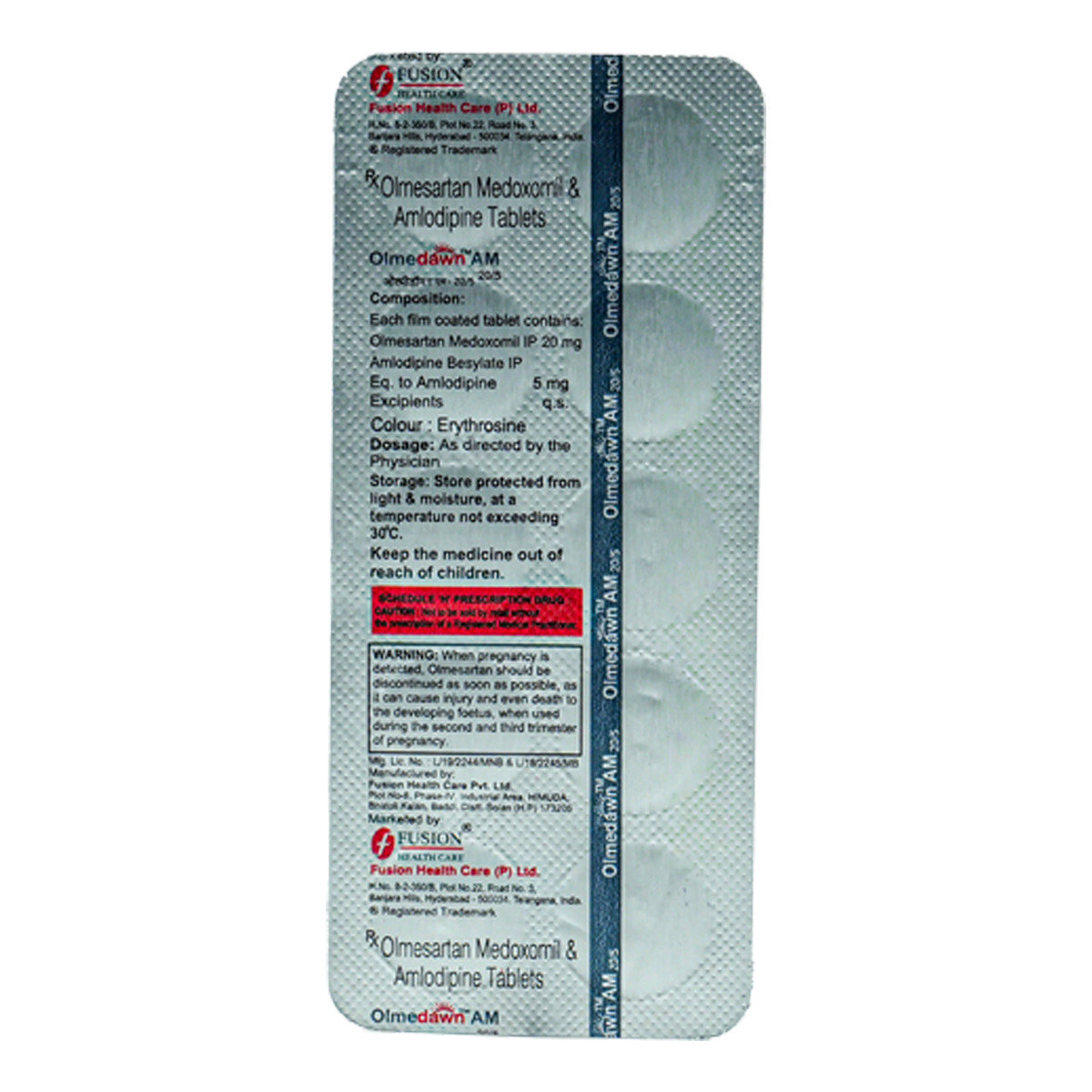 Olmedawn AM 20/5 Tablet 10's, Pack of 10 TabletS Olmedawn AM 20/5 Tablet 10's, Pack of 10 TabletS