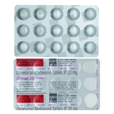 Olmat-20 Tablet 15's, Pack of 15 TabletS