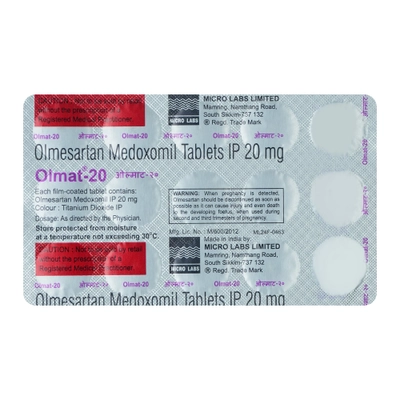 Olmat-20 Tablet 15's, Pack of 15 TabletS