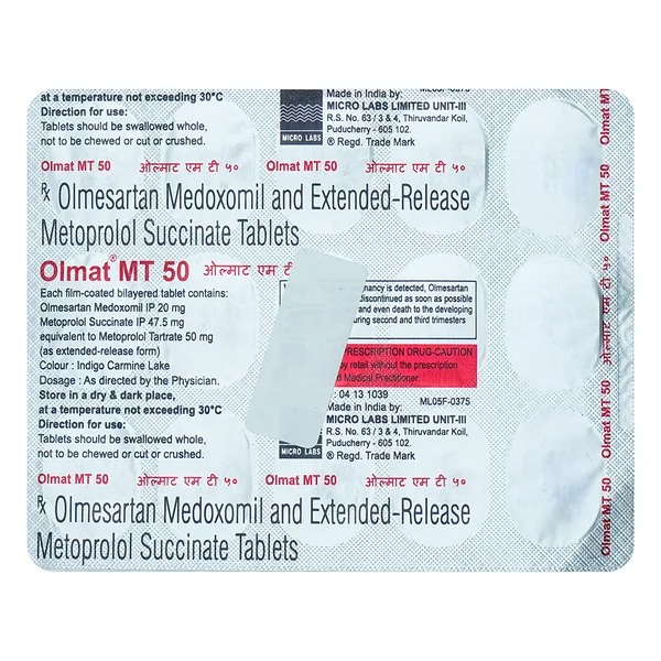 Olmat MT 50 Tablet 15's