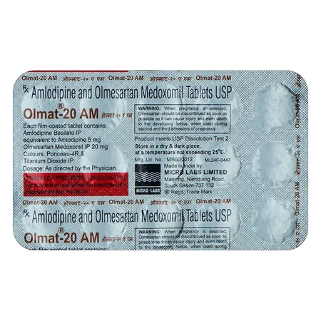 Olmat-20 AM Tablet 15's