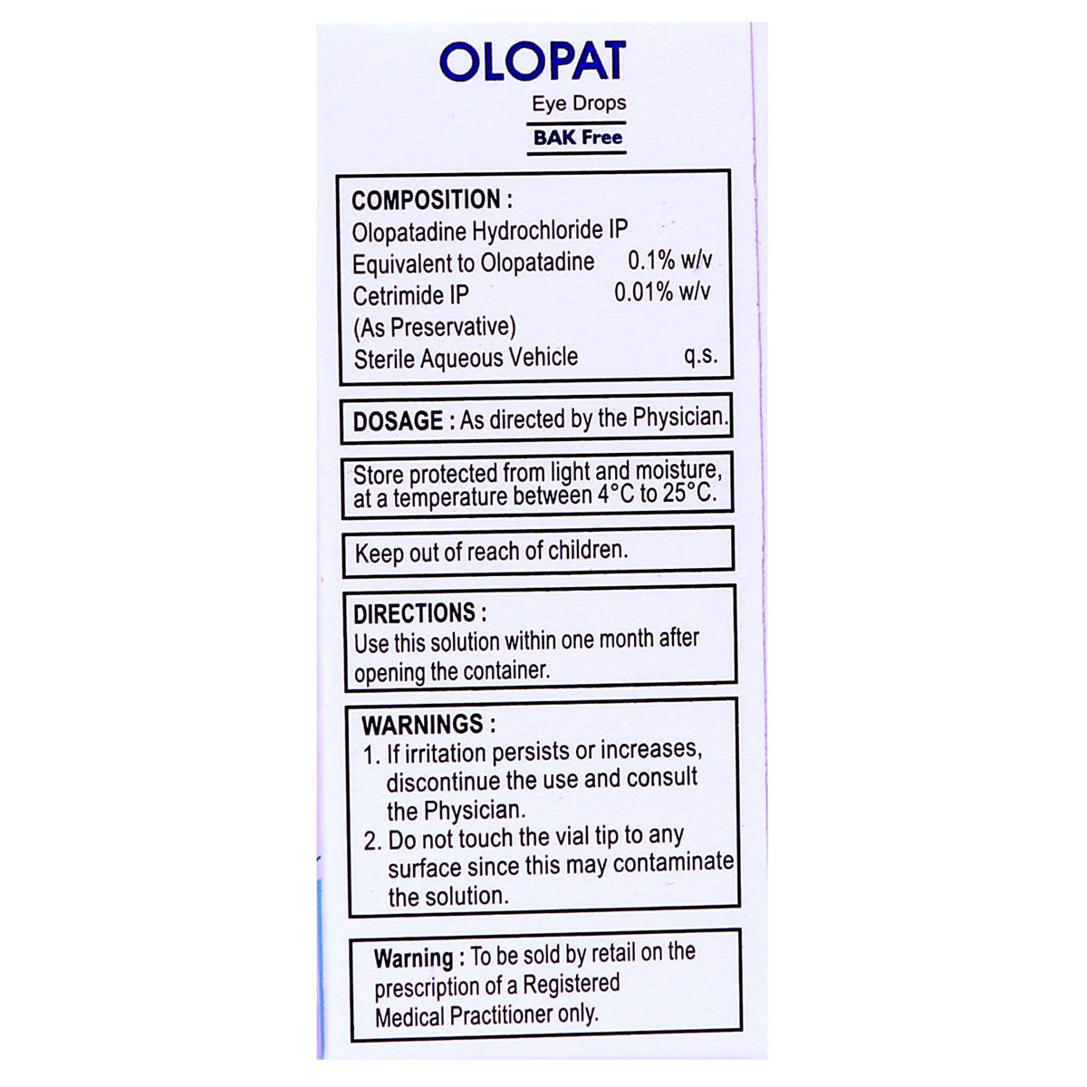 Olopat Eye Drops 5 ml, Pack of 1 EYE DROPS