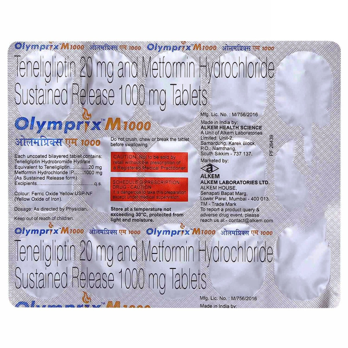 Olymprix M 1000 Tablet 15's, Pack of 15 TABLETS Olymprix M 1000 Tablet 15's, Pack of 15 TABLETS