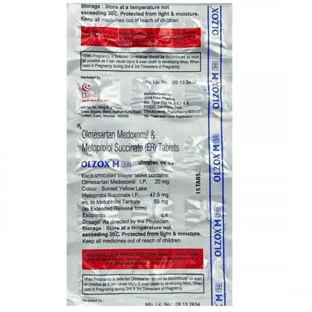 Olzox M 50 mg Tablet 15's