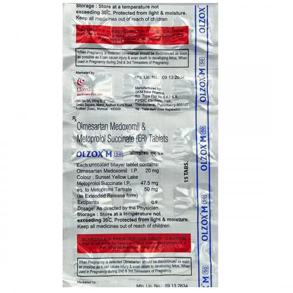Olzox M 50 mg Tablet 15's