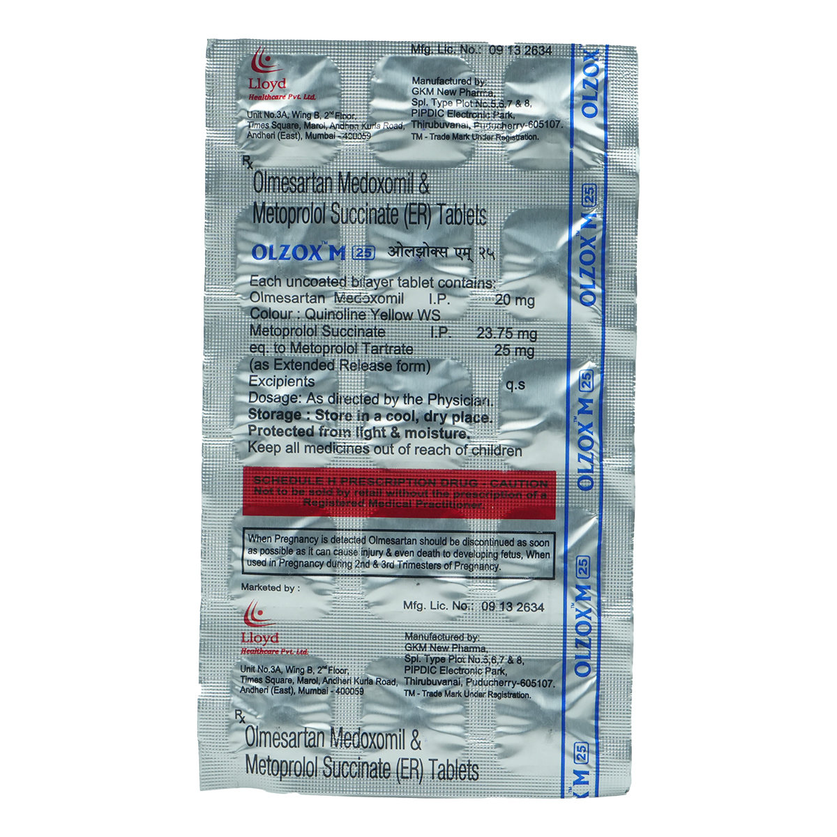 Buy Olzox M 25 mg Tablet 15's Online