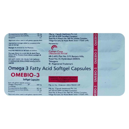 Omebio-3 Softgel Capsule 10's