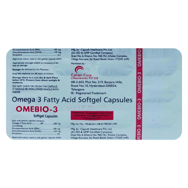 Omebio-3 Softgel Capsule 10's
