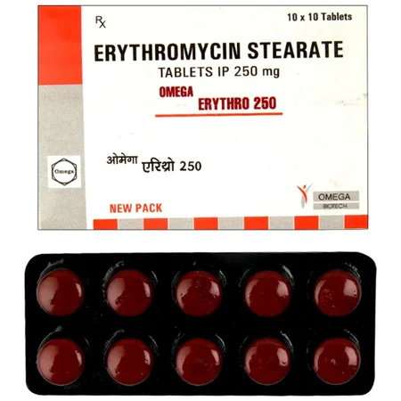 Omega Erythro-250 Tablet 10's