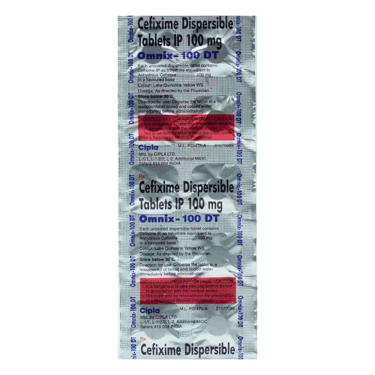 Omnix-100 DT Tablet 10's, Pack of 10 TabletS Omnix-100 DT Tablet 10's, Pack of 10 TabletS