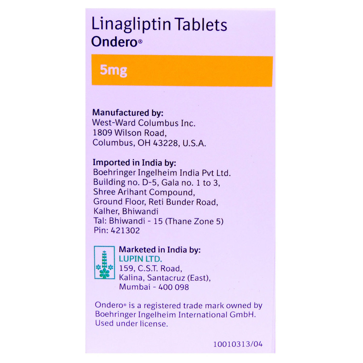 Ondero 5 mg Tablet 10's, Pack of 10 TABLETS Ondero 5 mg Tablet 10's, Pack of 10 TABLETS