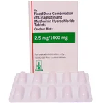 Ondero Met 2.5 mg/1000 mg Tablet 