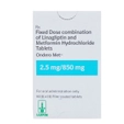 Ondero Met 2.5Mg/850Mg Tablet 10's