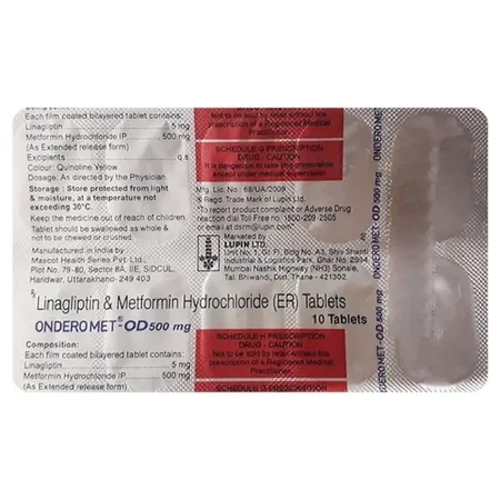 Ondero Met-OD 500 mg Tablet 10's